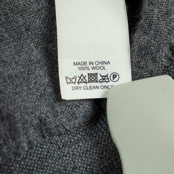 Men's Wool Sweater Large Slim Fit Gray Elbow Patches Pullover Classic Jack Spade - Picture 7 of 11